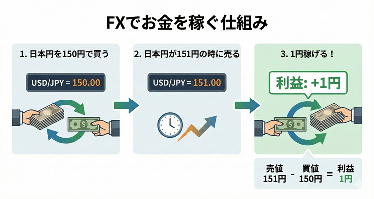 FXでお金を稼ぐ仕組み